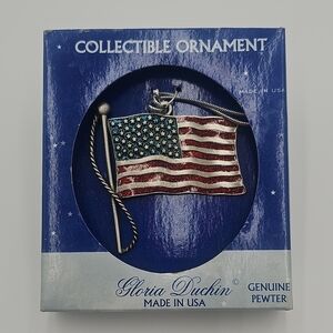 Gloria Duchin American Flag Ornament